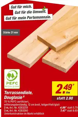 toom Baumarkt Terrassendiele, douglasie Angebot