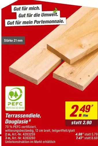 toom Baumarkt Terrassendiele, douglasie Angebot