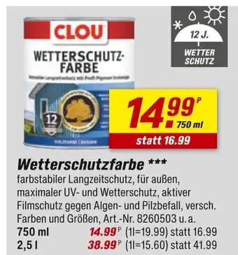 toom Baumarkt Clou wetterschutzfarbe Angebot