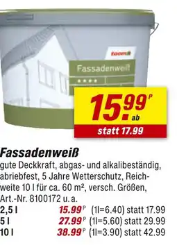 toom Baumarkt Toom fassadenweiß Angebot