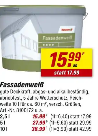toom Baumarkt Toom fassadenweiß Angebot