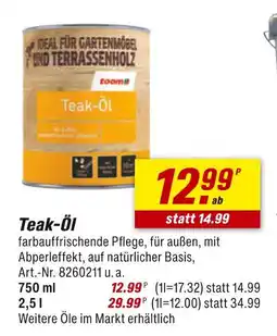 toom Baumarkt Toom teak-öl Angebot