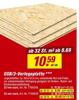 toom Baumarkt Osb/3-verlegeplatte Angebot