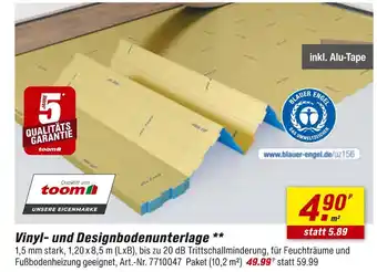 toom Baumarkt Toom vinyl- und designbodenunterlage Angebot