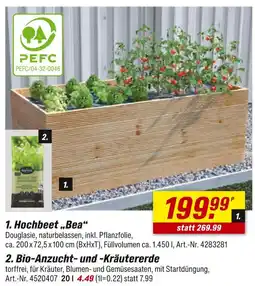 toom Baumarkt Pefc hochbeet „bea“ oder bio-anzucht- und -kräutererde Angebot