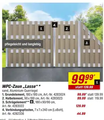 toom Baumarkt Wpc-zaun „lasse“ Angebot