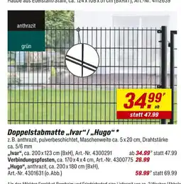 toom Baumarkt Doppelstabmatte „ivar“ / „hugo“ Angebot