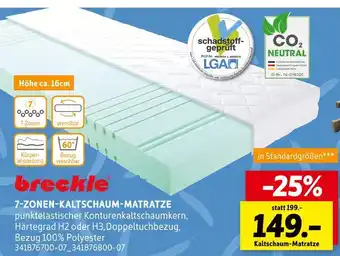 SCONTO Breckle 7-zonen-kaltschaum-matratze Angebot
