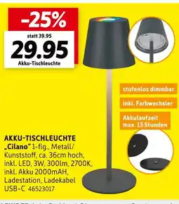 SCONTO Akku-tischleuchte „cilano“ Angebot