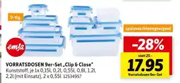 SCONTO Emsa vorratsdosen 9er-set „clip & close“ Angebot