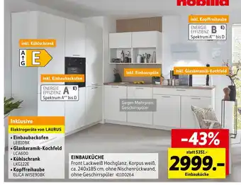 SCONTO Nobilia, laurus einbauküche Angebot