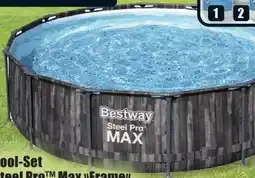B1 Discount Baumarkt BestWay Frame Pool Set Steel Pro Max Angebot