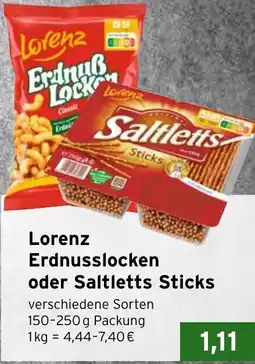 CAP Markt Lorenz Erdnusslocken oder Saltletts Sticks Angebot