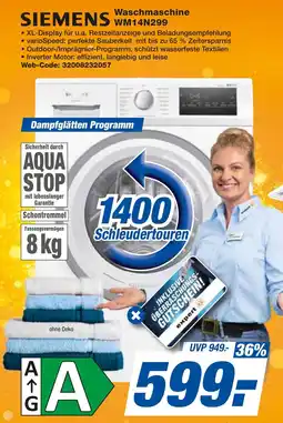 expert Techno Land SIEMENS Waschmaschine WM14N299 Angebot