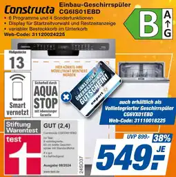 expert Techno Land Constructa Einbau-Geschirrspüler CG61S01EBD Angebot