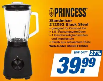 expert Techno Land PRINCESS Standmixer 212092 Black Steel Angebot