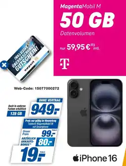 expert Techno Land Apple iPhone 16 Angebot