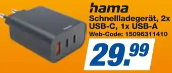 expert Techno Land hama Schnellladegerät, 2x USB-C, 1x USB-A Angebot