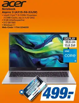 expert Techno Land acer Notebook Aspire 3 (A315-59-53JW) Angebot