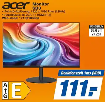 expert Techno Land acer Monitor SB3 Angebot