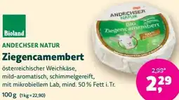 Biomarkt Bioland ANDECHSER NATUR Ziegencamembert Angebot