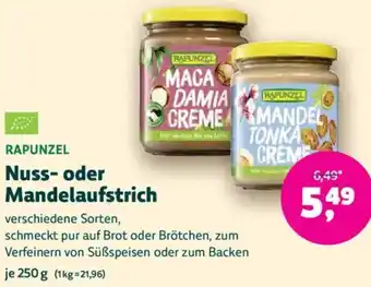 Biomarkt RAPUNZEL Nuss- oder Mandelaufstrich Angebot