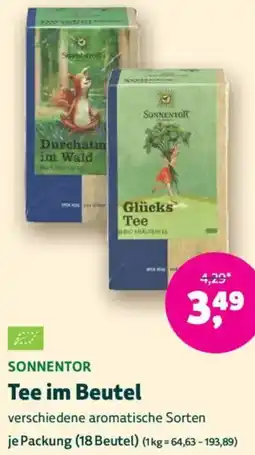 Biomarkt SONNENTOR Tee im Beutel Angebot