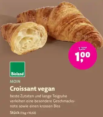 Biomarkt MOIN Croissant vegan Angebot
