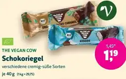 Biomarkt THE VEGAN COW Schokoriegel Angebot