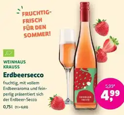 Biomarkt WEINHAUS KRAUSS Erdbeersecco Angebot