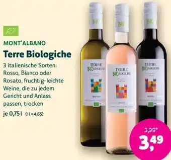 Biomarkt MONT'ALBANO Terre Biologiche Angebot