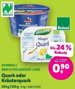 Biomarkt DENNREE/ BERCHTESGADENER LAND Quark oder Kräuterquark Angebot