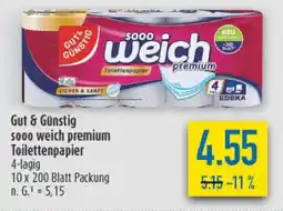 diska Gut & Günstig sooo weich premium Toilettenpapier Angebot