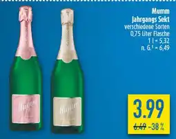 diska Mumm Jahrgangs Sekt Angebot