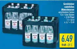 diska Gerolsteiner natürliches Mineralwasser Angebot
