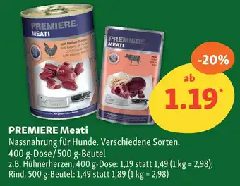 Fressnapf PREMIERE Meati Angebot