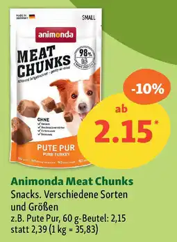 Fressnapf Animonda Meat Chunks Snacks. Angebot