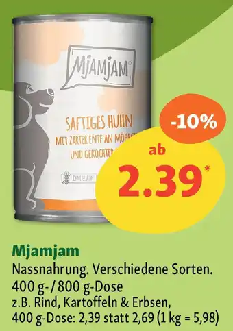 Fressnapf Mjamjam Nassnahrung. Angebot