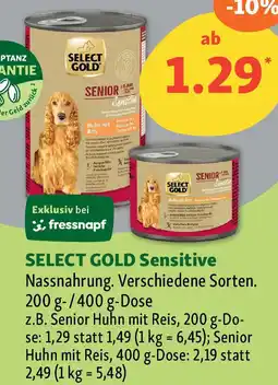Fressnapf SELECT GOLD Sensitive Nassnahrung. Angebot