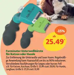 Fressnapf Furminator Unterwollbürste für Katzen oder Hunde Angebot