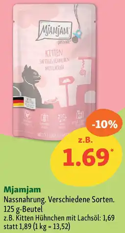 Fressnapf Mjamjam Nassnahrung. Angebot