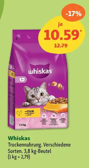 Fressnapf Whiskas Trockennahrung. Angebot