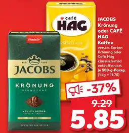 Kaufland JACOBS KRÖNUNG oder CAFÉ HAG Kaffee Angebot