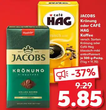 Kaufland JACOBS KRÖNUNG oder CAFÉ HAG Kaffee Angebot