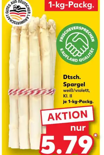 Kaufland Dtsch. Spargel weiß/violett, Angebot