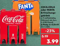 Kaufland COCA-COLA oder FANTA Erfrischungs- getränk Angebot