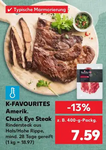 Kaufland K-FAVOURITES Amerik. Chuck Eye Steak Angebot