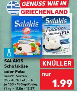 Kaufland Salakis Schafskäse oder Feta Angebot