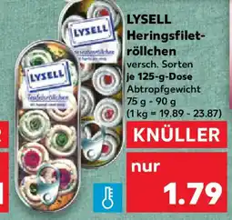 Kaufland LYSELL Heringsfilet- röllchen Angebot