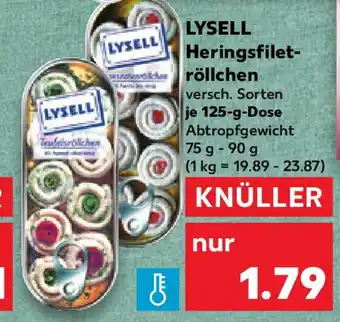 Kaufland LYSELL Heringsfilet- röllchen Angebot